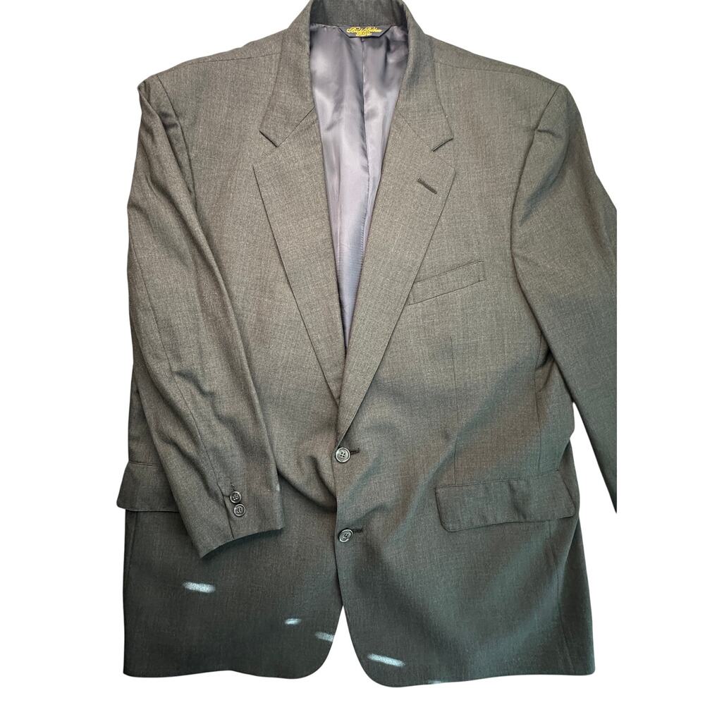 Brooks Brothers Brooksease Blazer Charcoal Grey Wool 46R